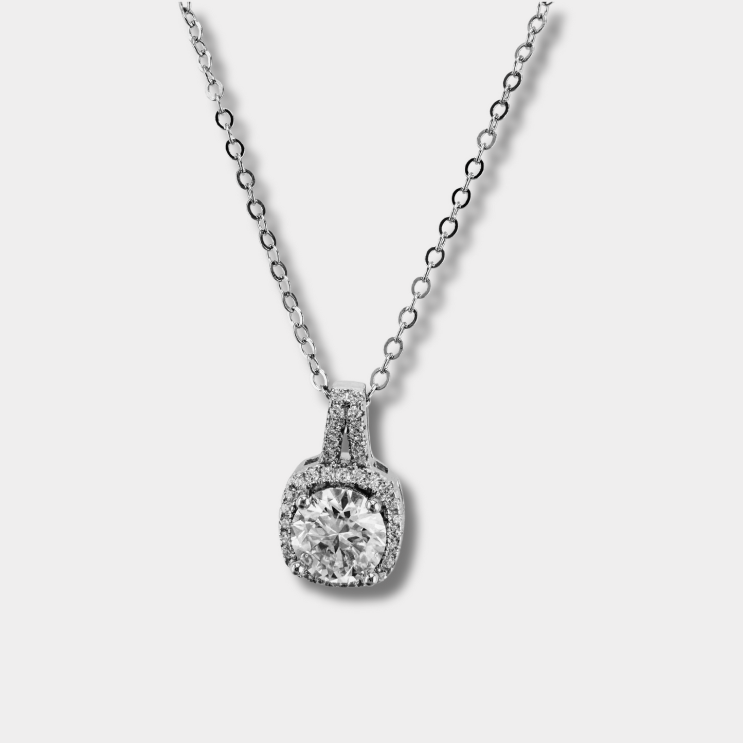 Cushion Moissanite  Necklace