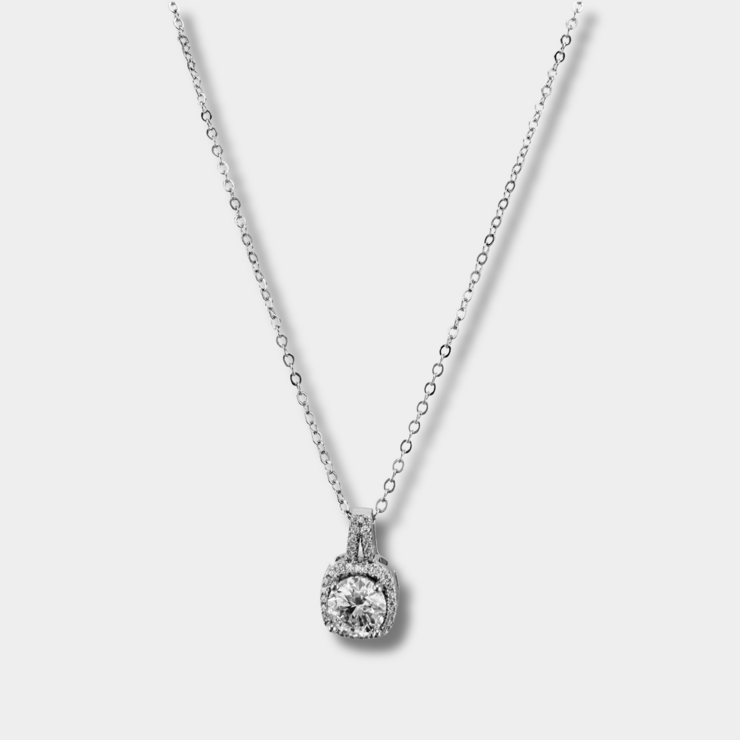 Cushion Moissanite  Necklace