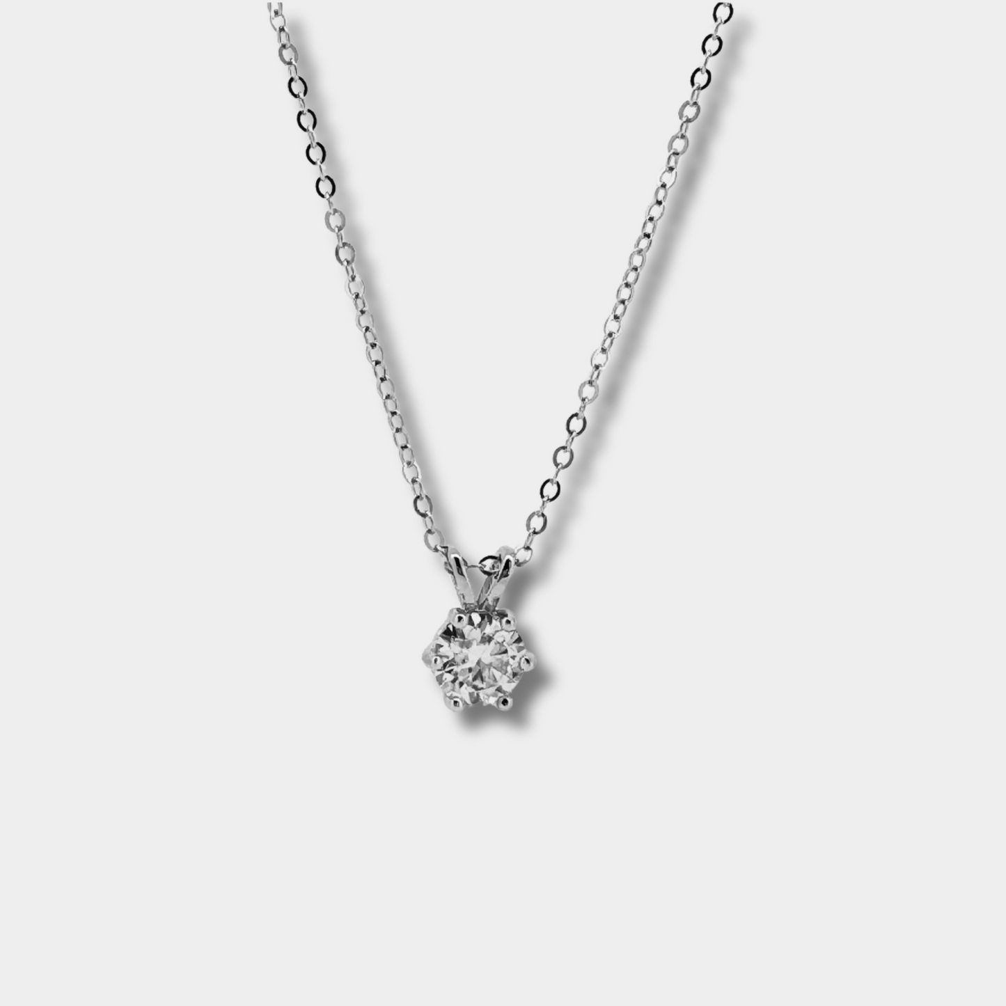 Classic Single Moissanite Necklace