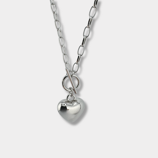 Heart T-Bar Necklace