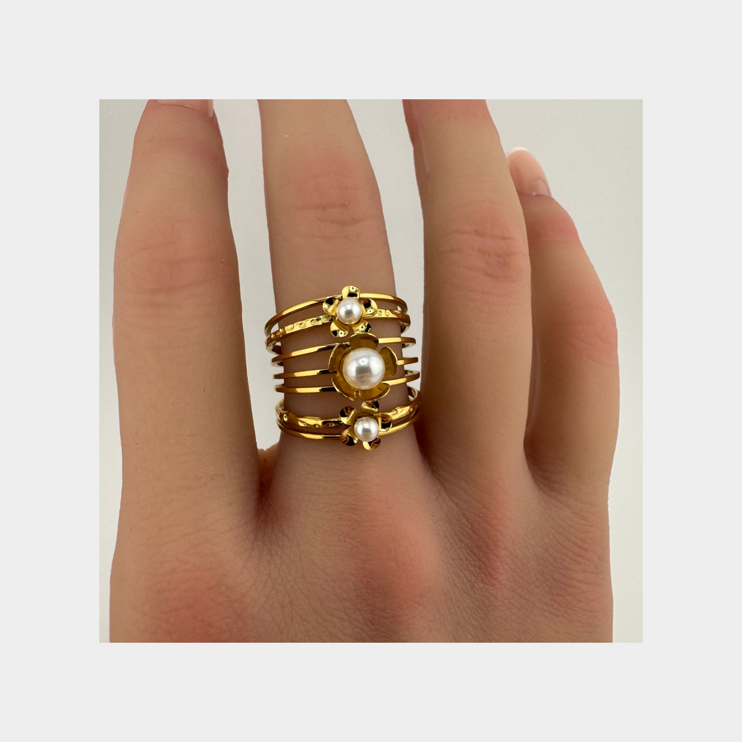 Pearl Flower Ring