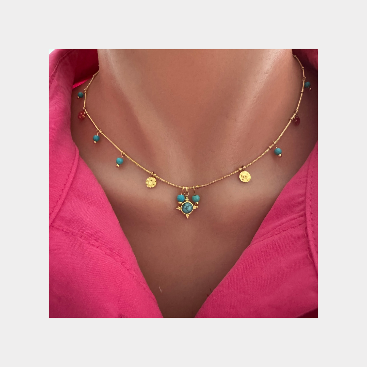 Turquoise Beaded Necklace