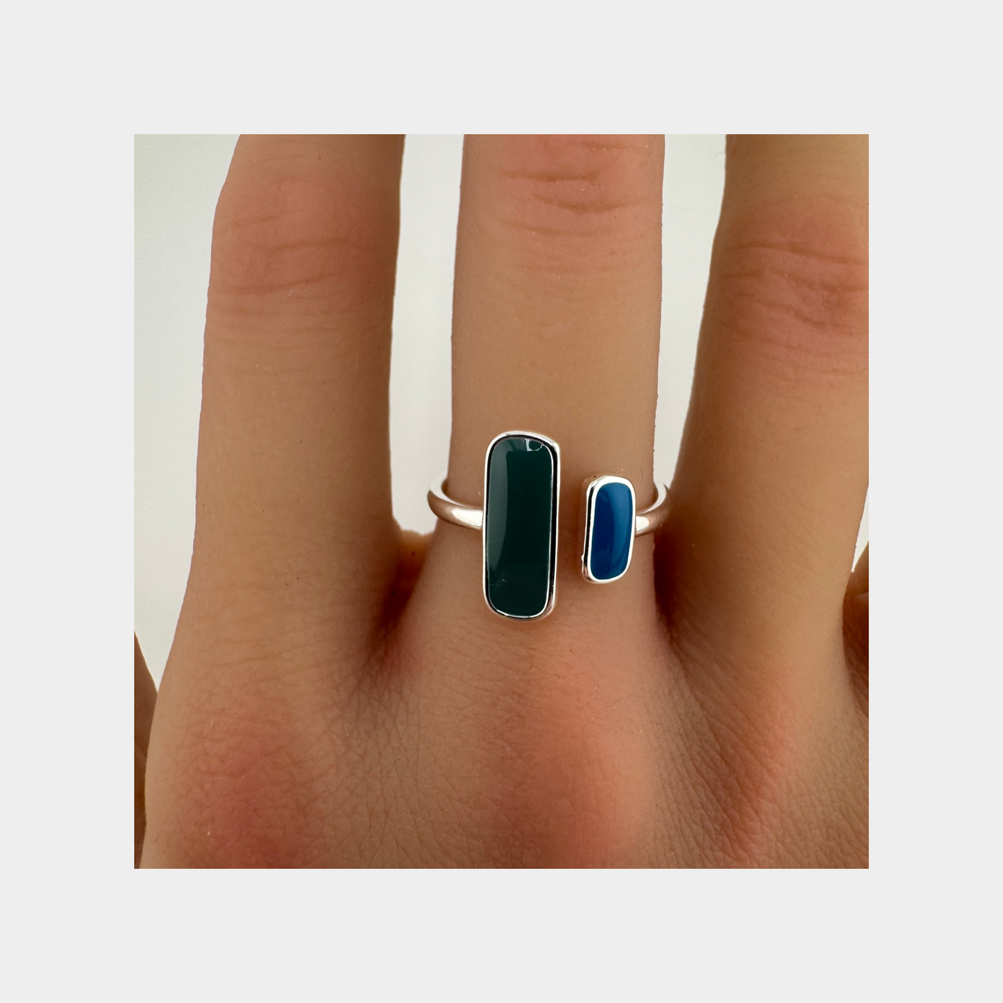 Minimalist Blue Ring