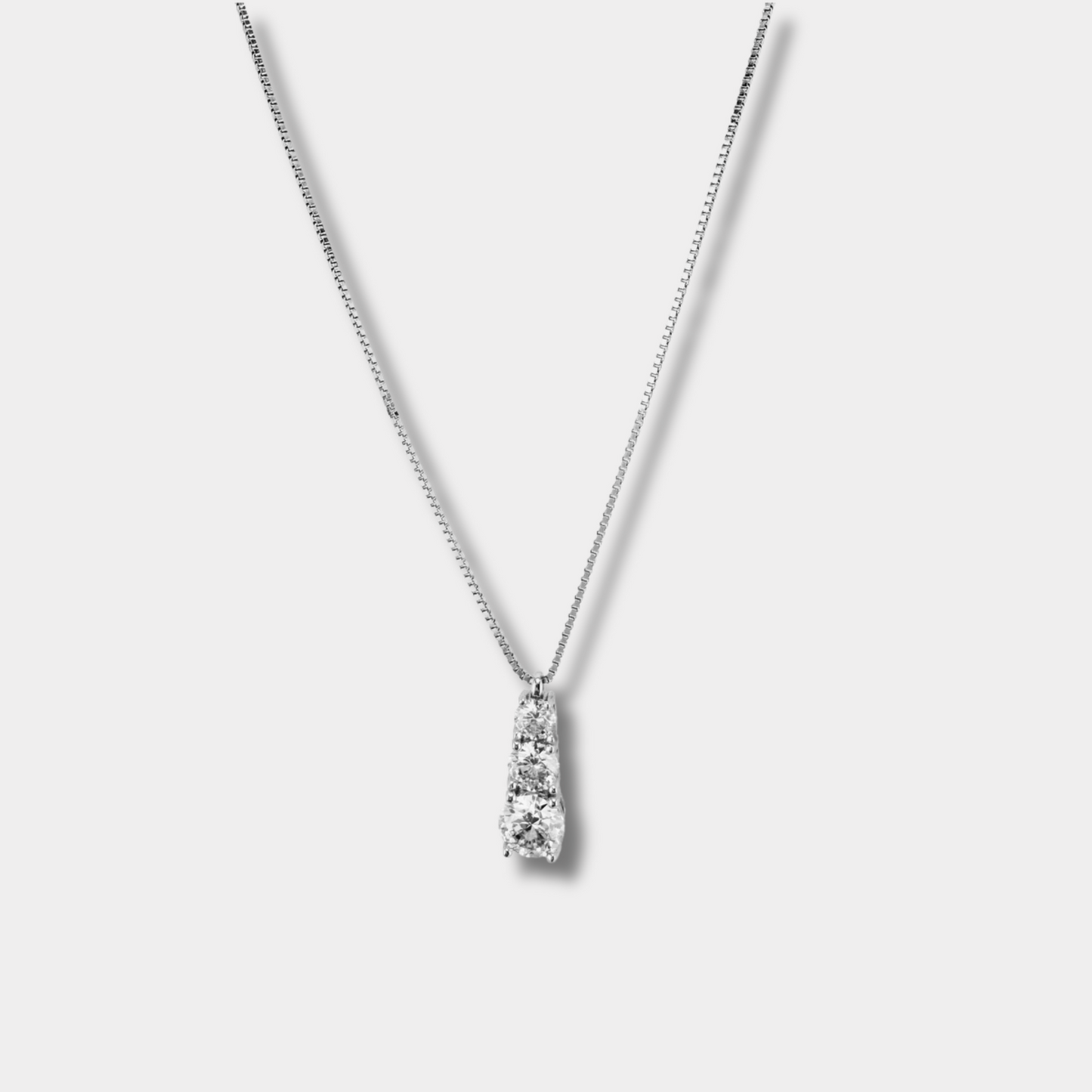 Triple Sparkle Moissanite Necklace