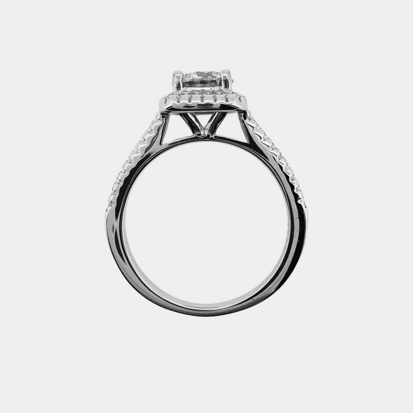 Cute Cushion Moissanite Ring