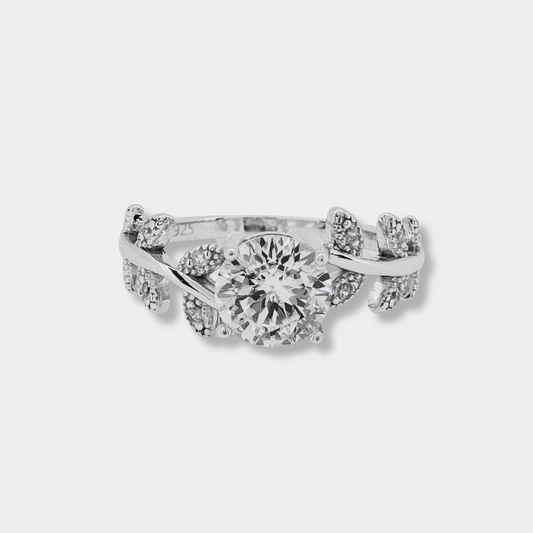 Leaf Moissanite Ring