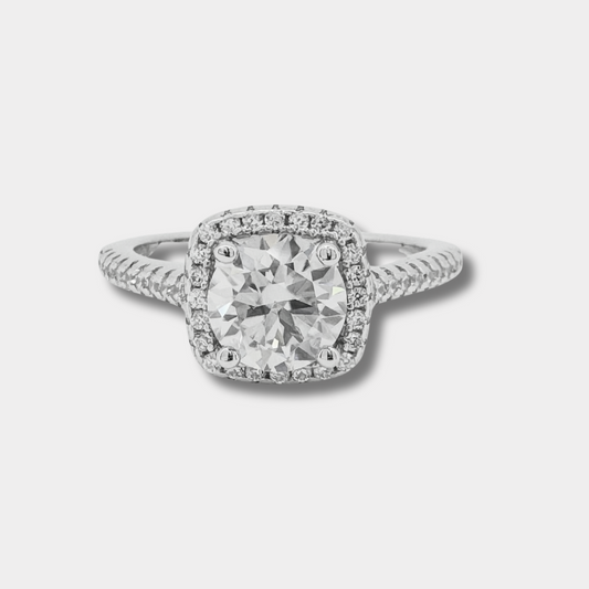 Cute Cushion Moissanite Ring