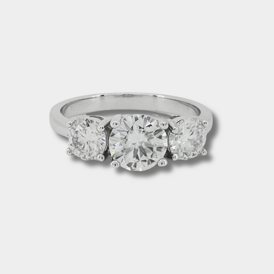 Triple Sparkle Moissanite Ring