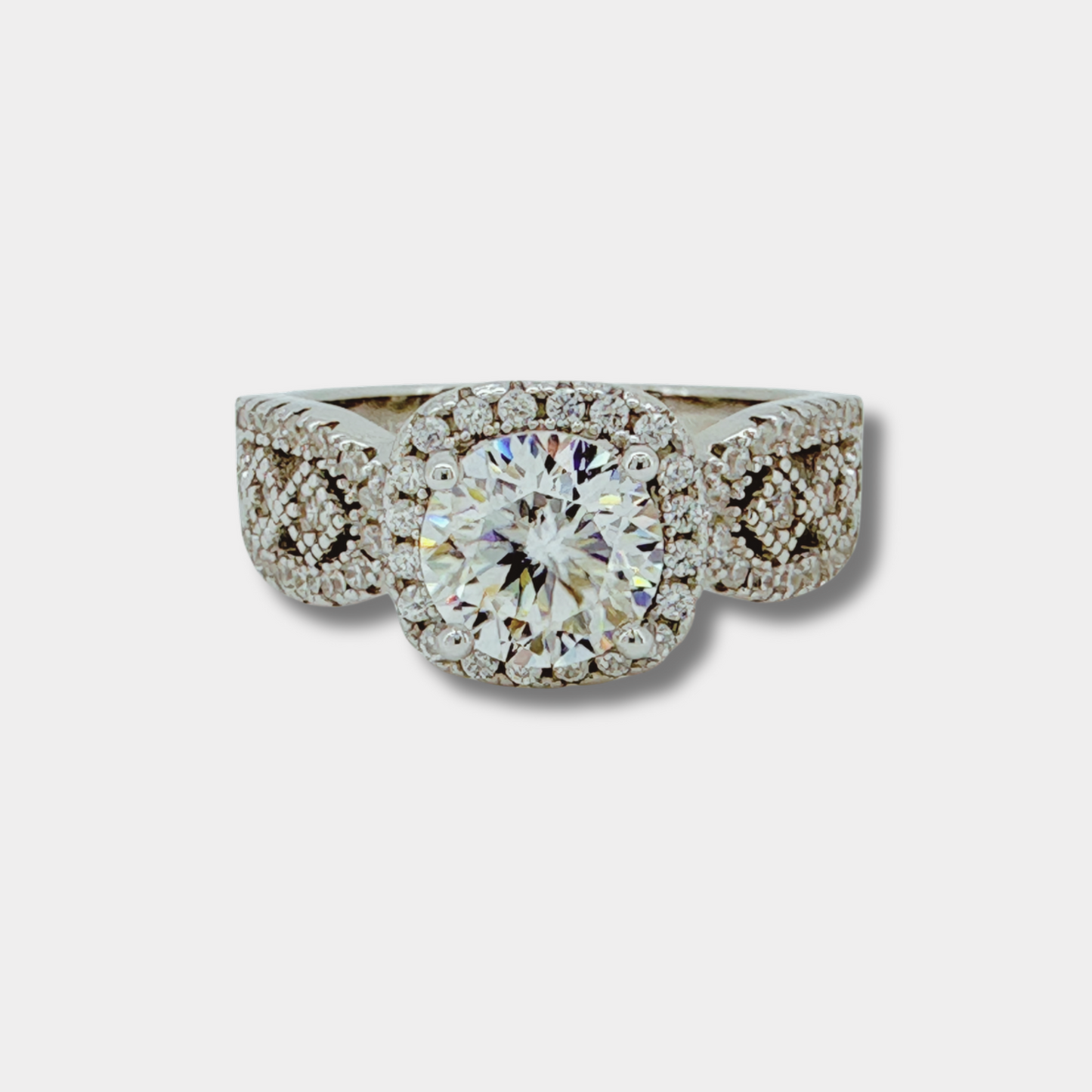 Vintage Cushion Moissanite Ring