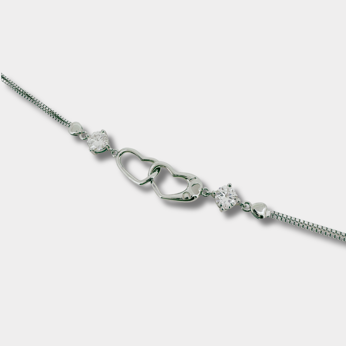 Heart Link Moissanite Bracelet