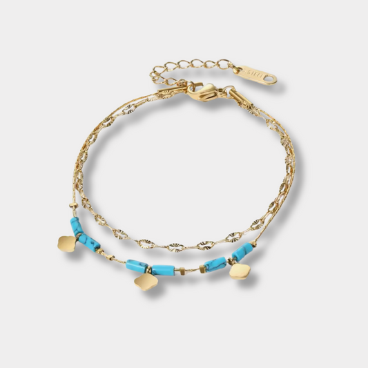 Minimalist Double Layer Beaded Bracelet