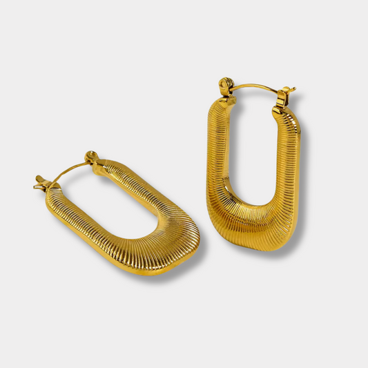 Textured U-Shaped Earrings