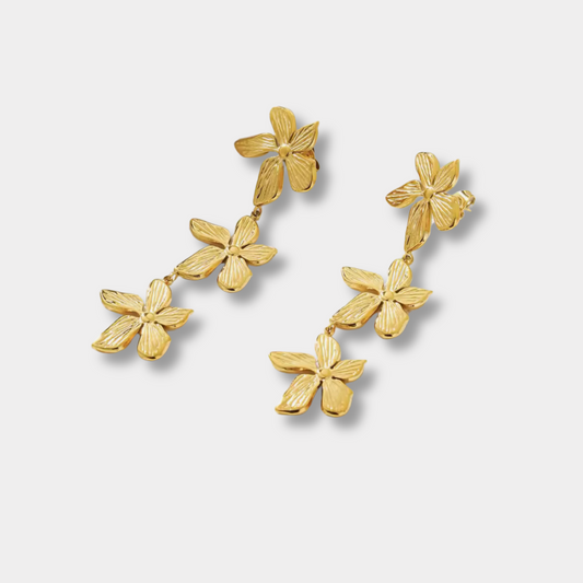 Irregular Flower Drop Earrings