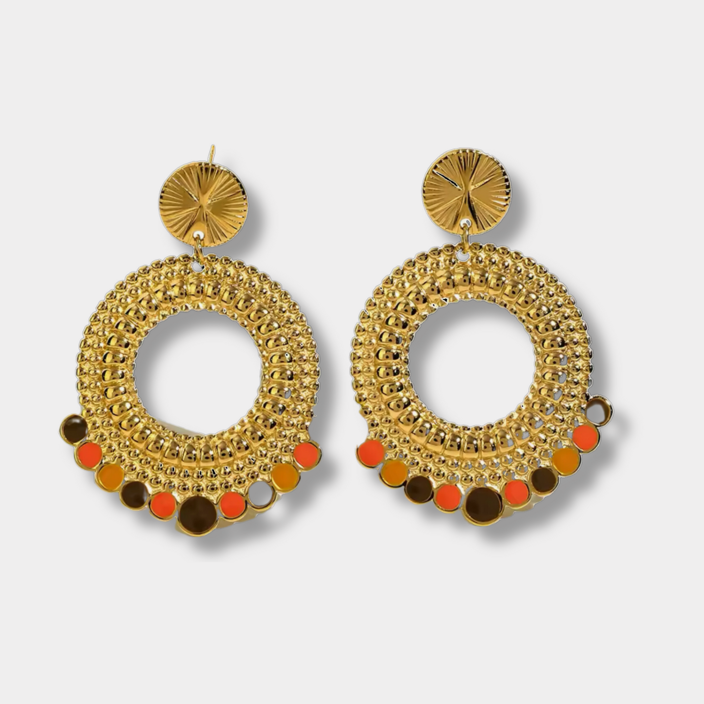 Round Drop Earrings