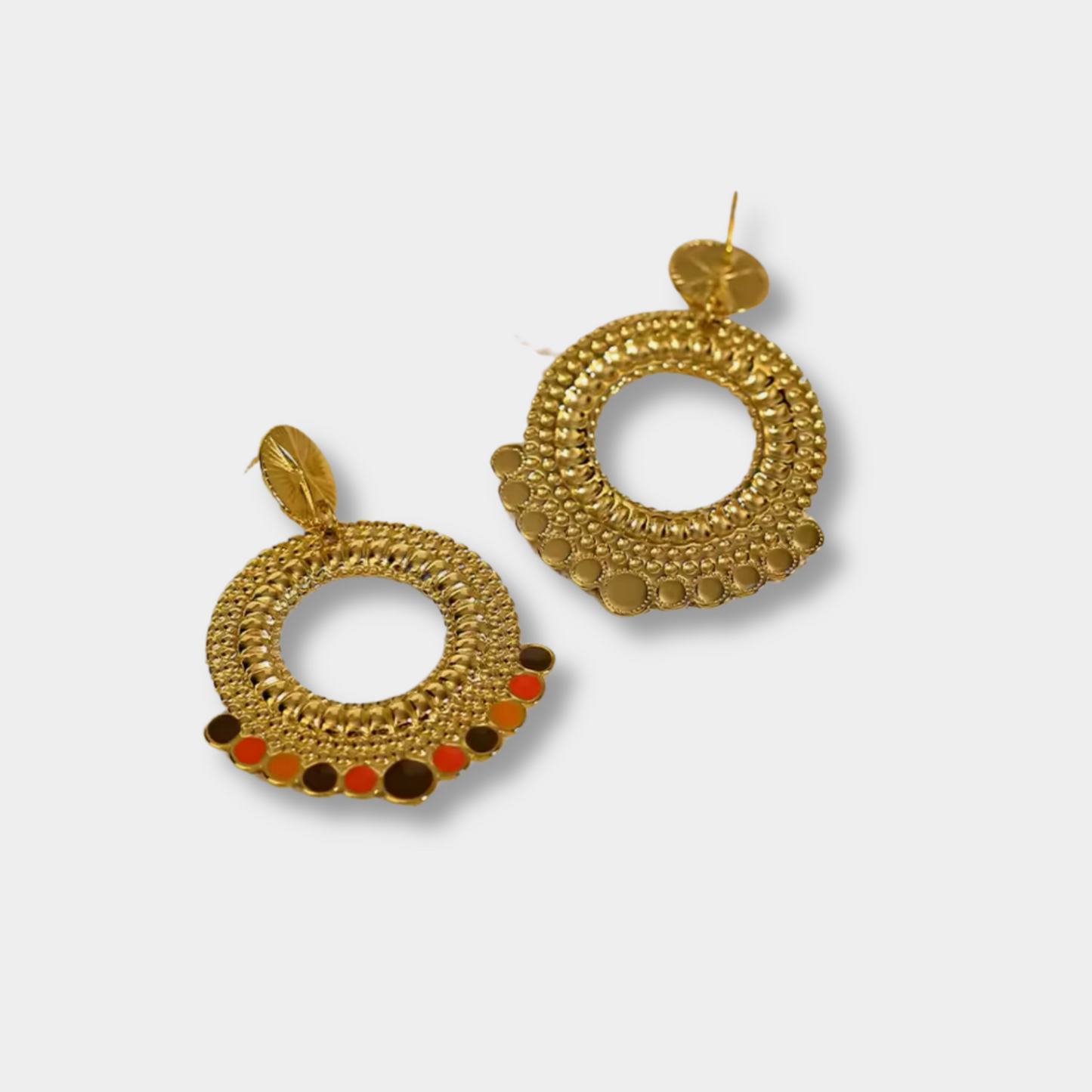 Round Drop Earrings