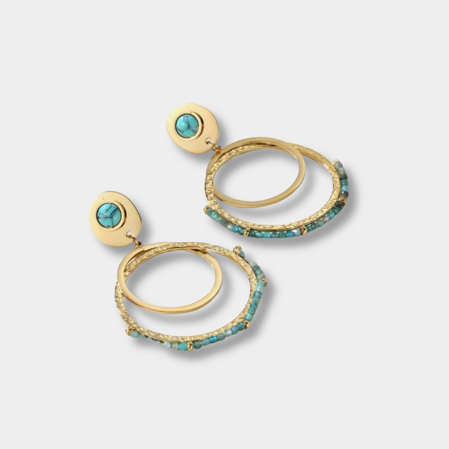 Turquoise Natural Stone Drop Earrings