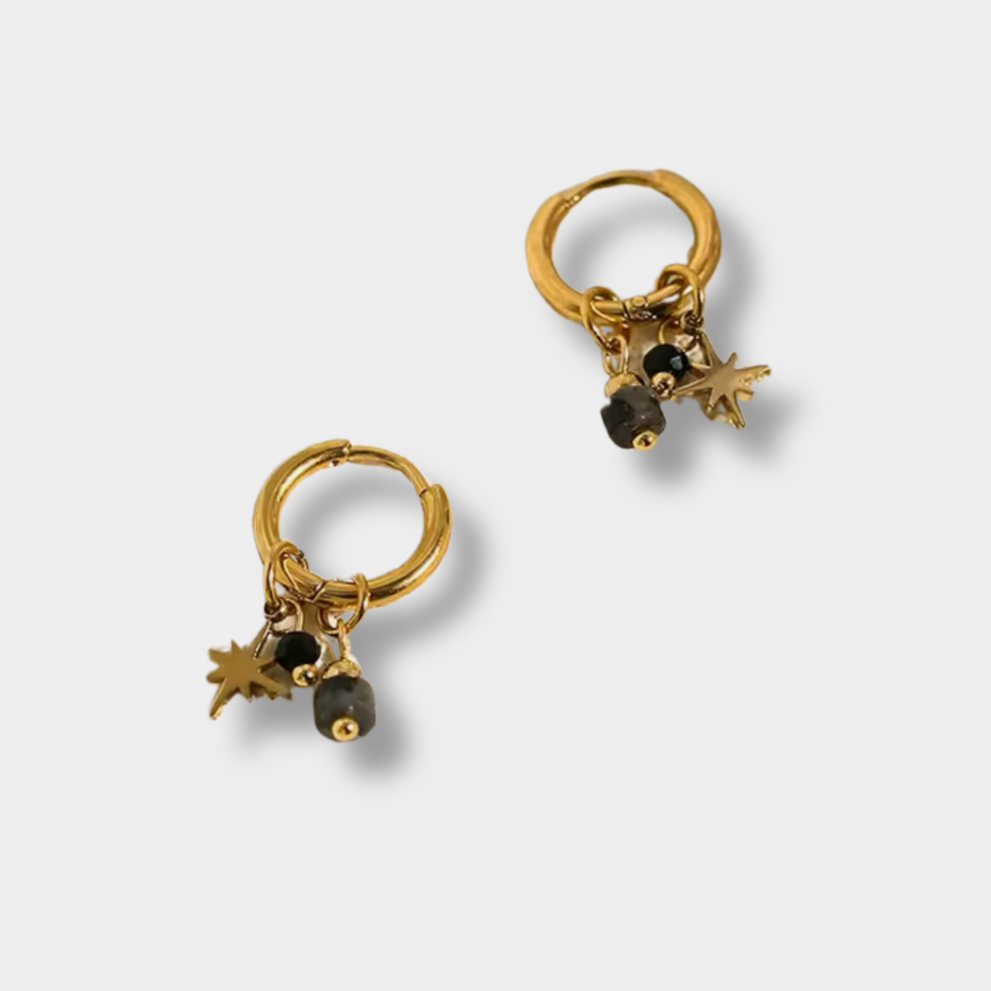 Petite Huggie Hoop Star Charm Earrings