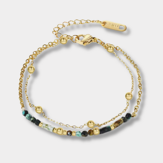 Minimalist Double Layer Beaded Bracelet