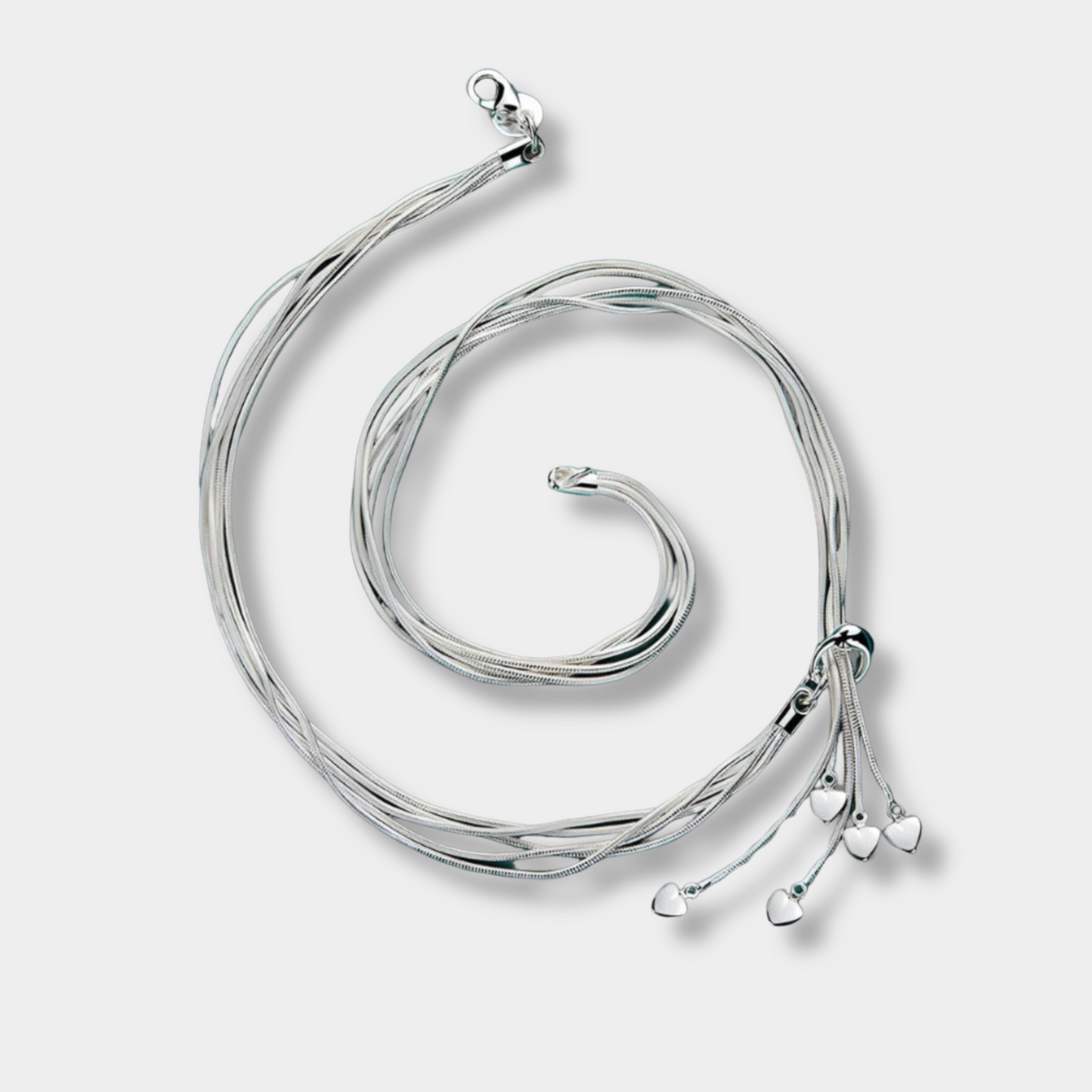 Multi-Heart Drop Necklace