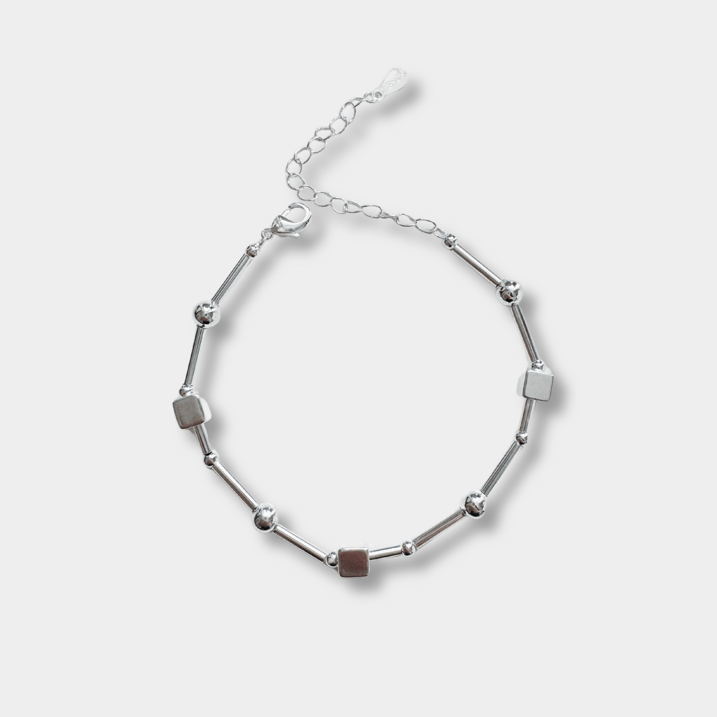 Round Square Bead Bracelet