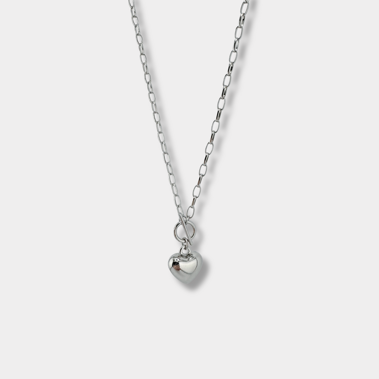 Heart T-Bar Necklace