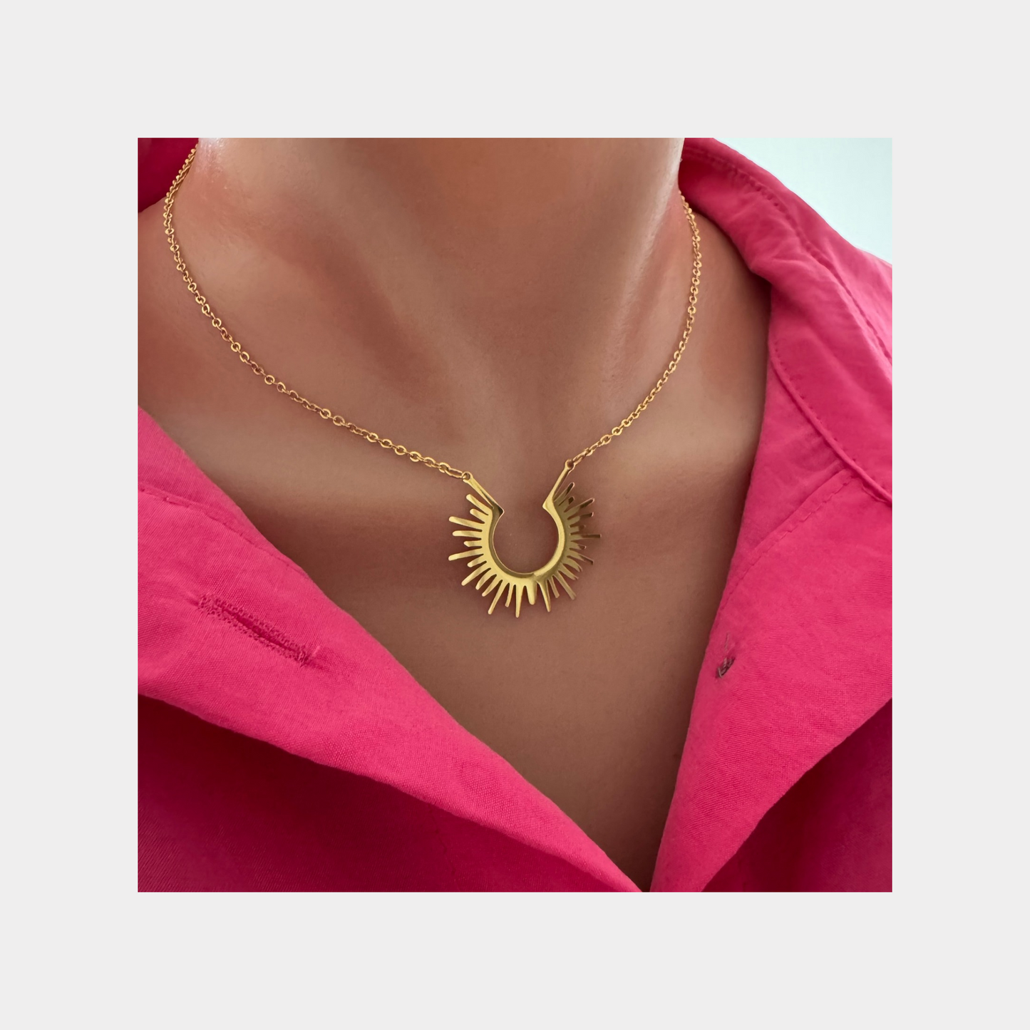 Horseshoe Spike Necklace