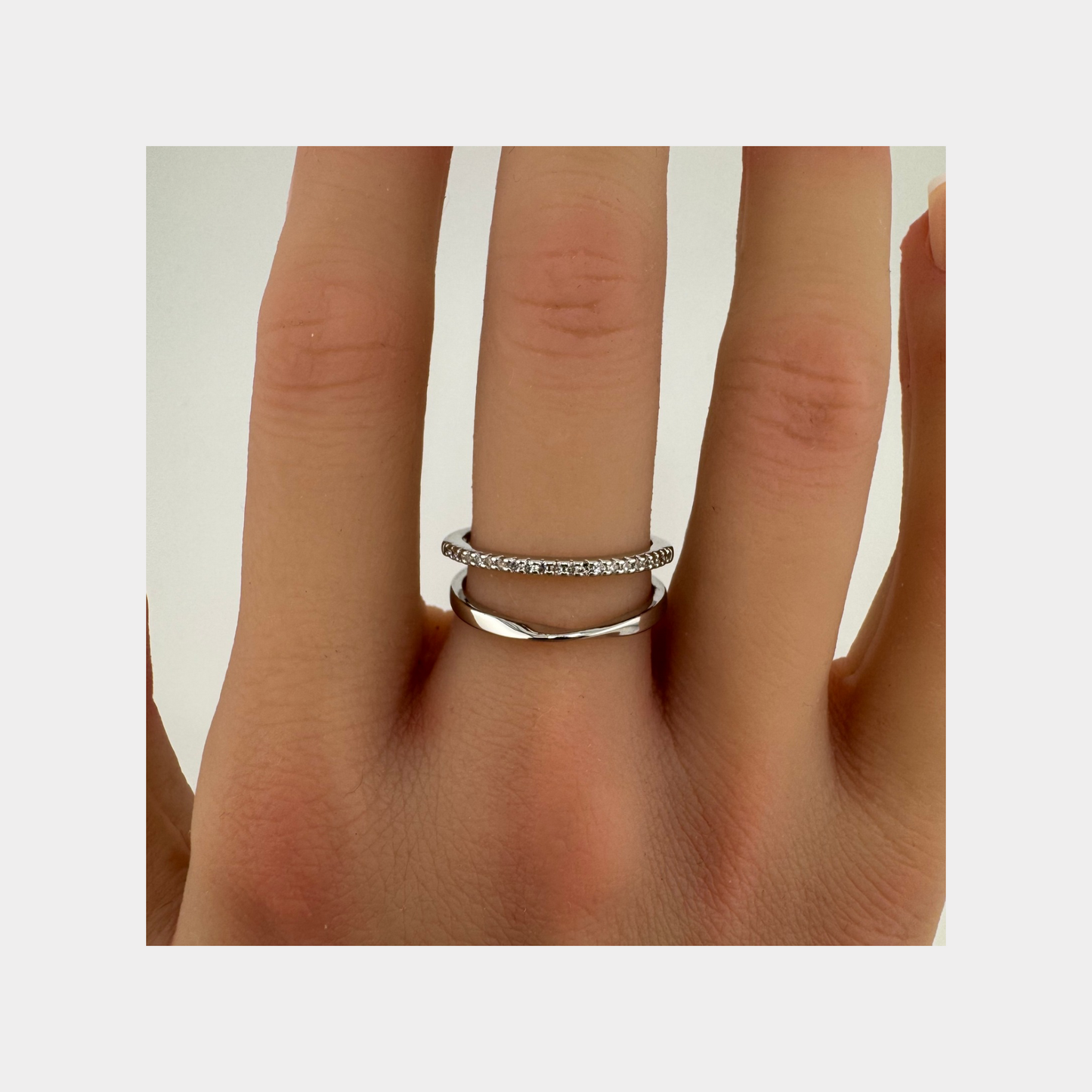 Minimalist Double Layer Ring