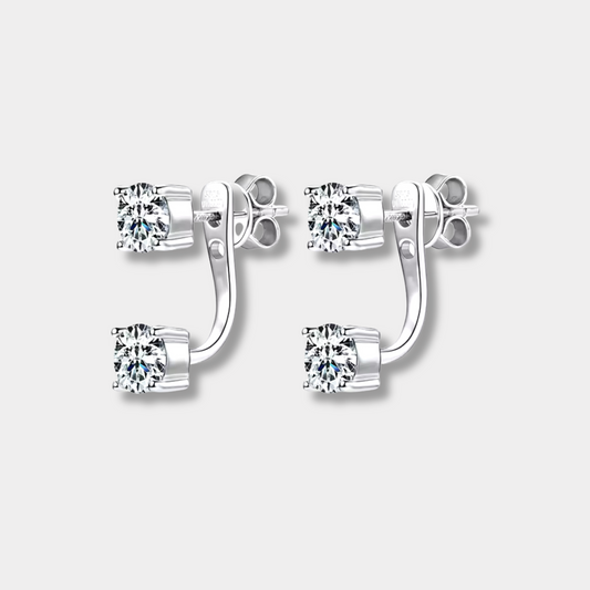 Moissanite Double Stud Earrings