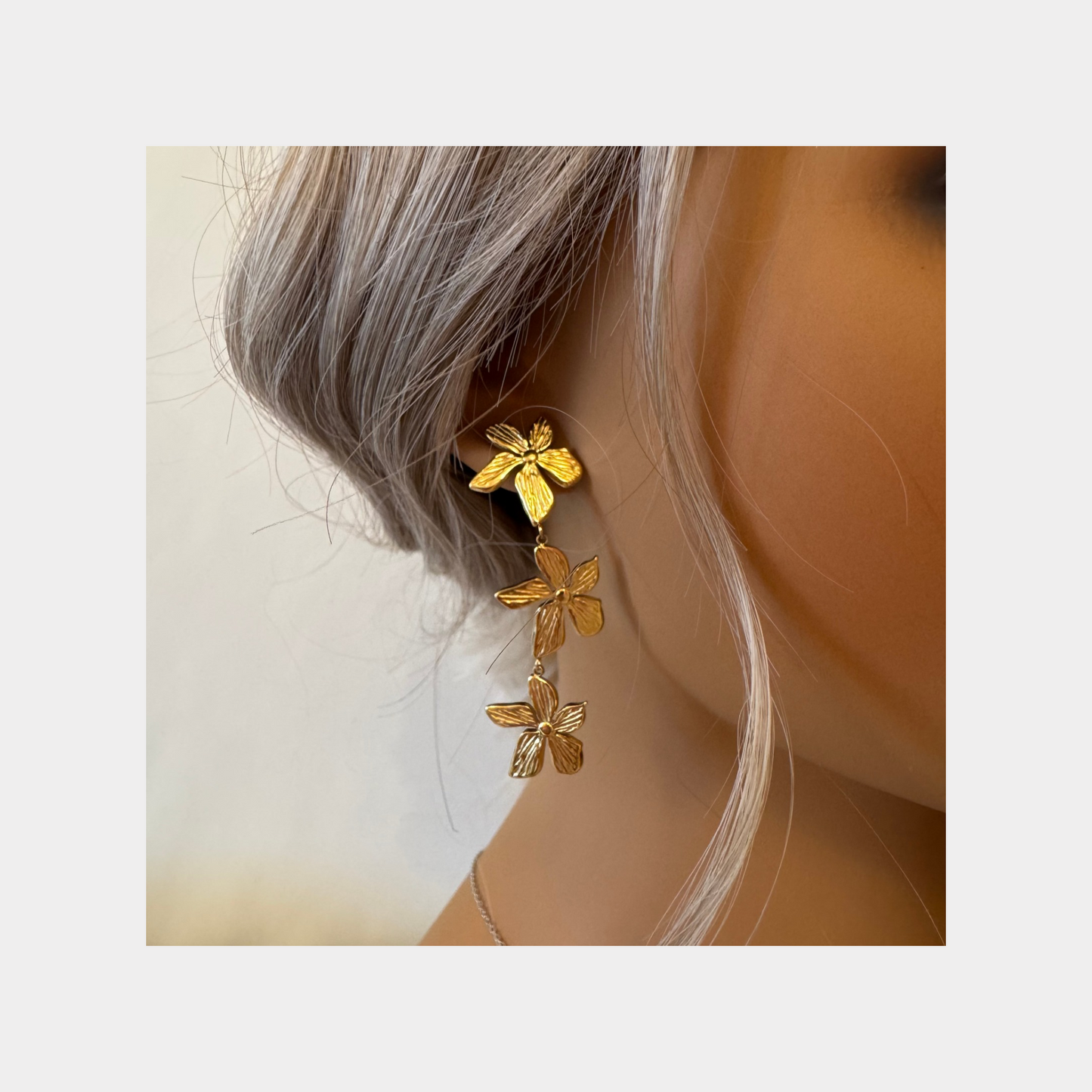 Irregular Flower Drop Earrings