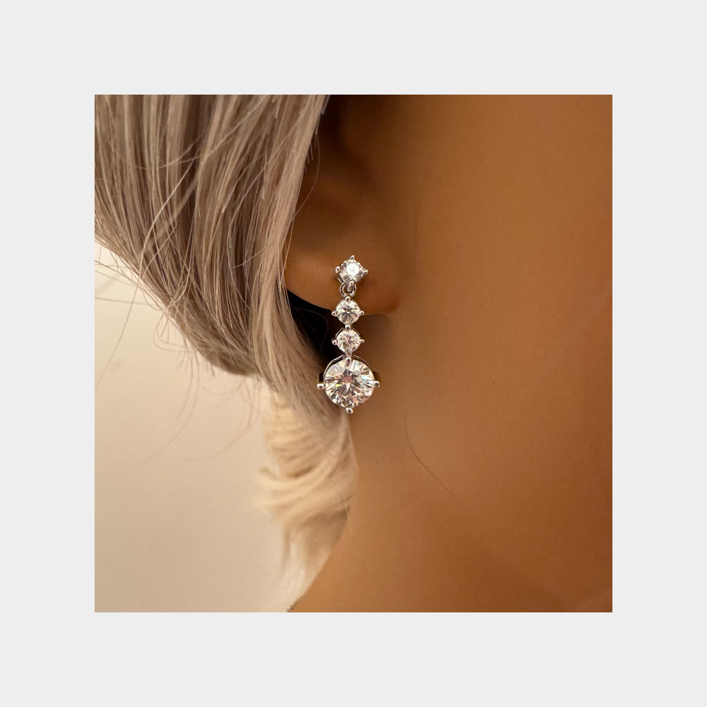 Classic Moissanite Drop Earrings